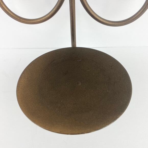 Pair of Rustic Scroll Ornate Metal Wall Mounted Candle Sconces - Picture 4 of 8